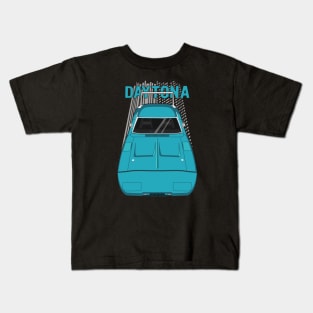 Dodge Charger Daytona 1969 - turquoise Kids T-Shirt